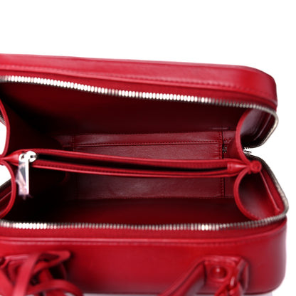 Chanel Lambskin Quilted Medium CC Filigree Vanity Case Dark Red 4 of 13