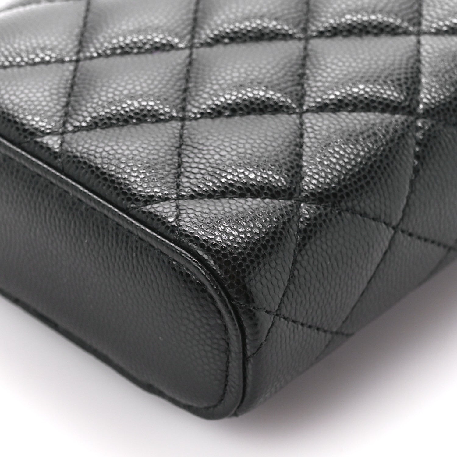 Chanel Caviar Quilted Phone Holder With Chain Black 10 of 10