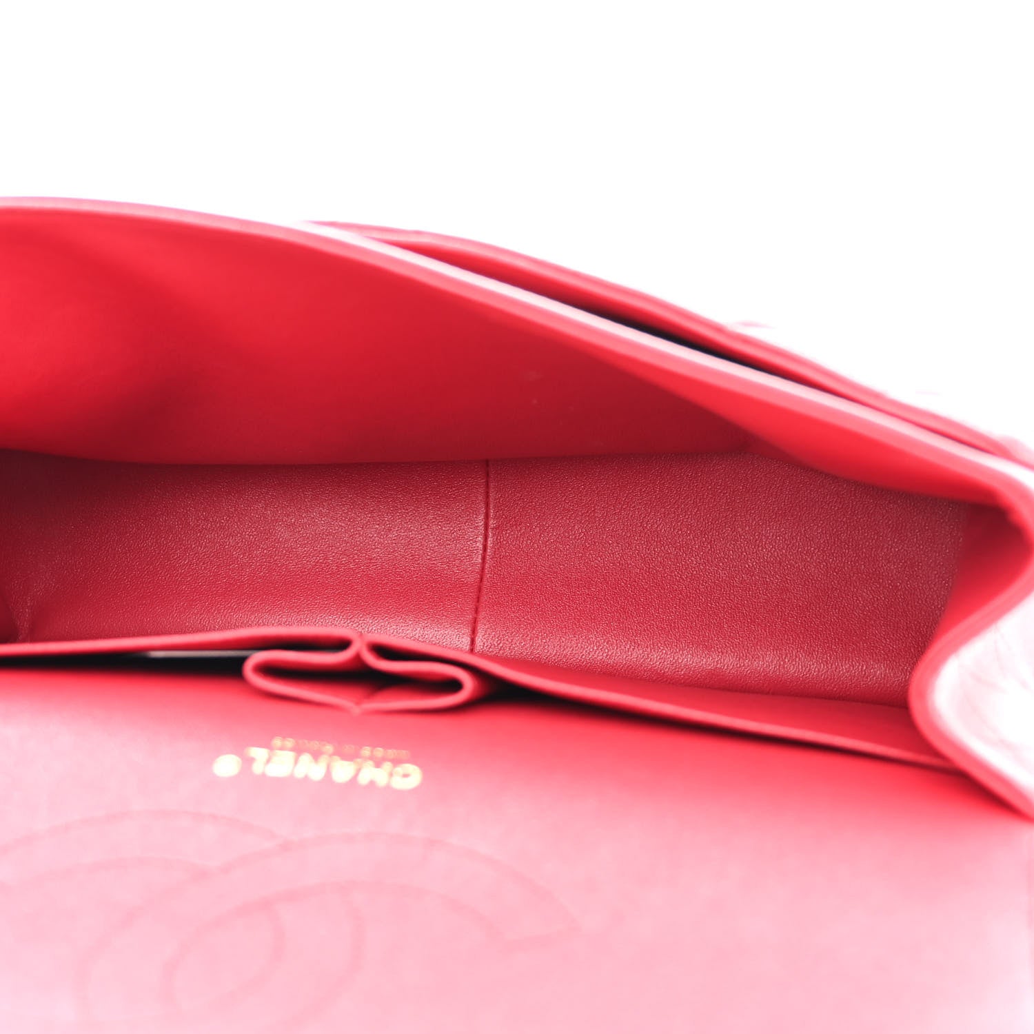 Chanel Lambskin Quilted Jumbo Double Flap Red 5 of 12