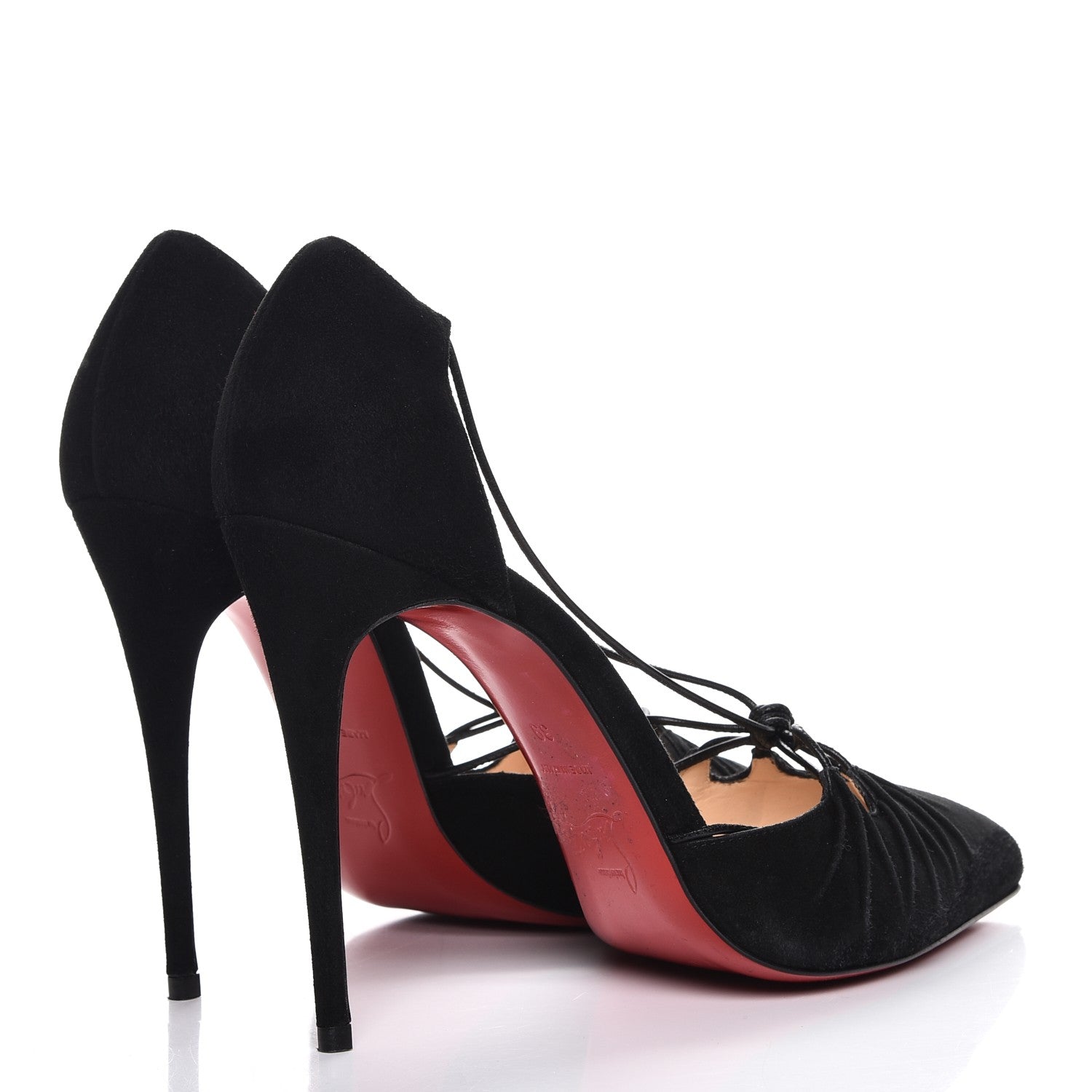 Christian Louboutin Suede Riri 100 Pumps 39 Black 4 of 13