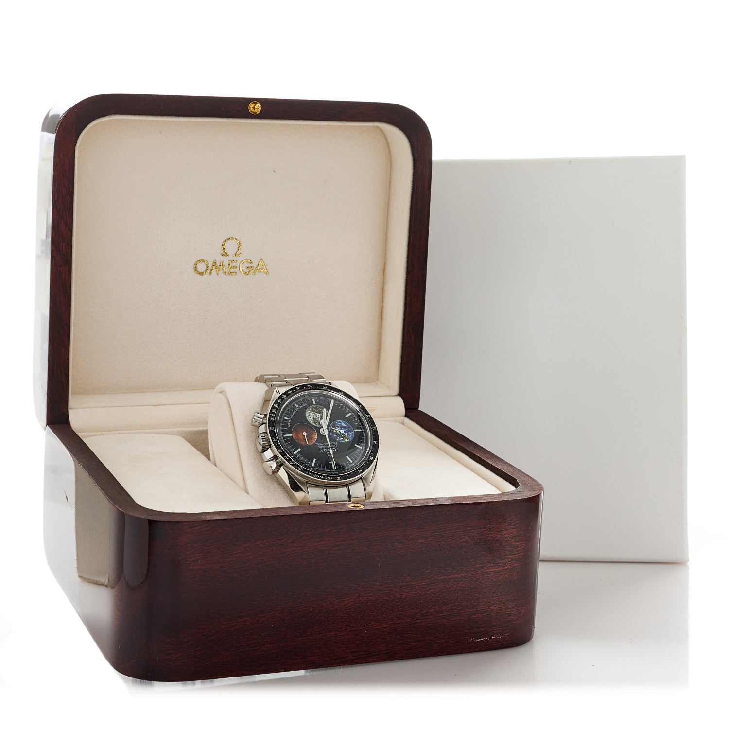 Omega Stainless Steel 42mm Speedmaster Moonwatch Moon To Mars Chronograph Manual Winding Watch Black 3577.50.00 5 of 5