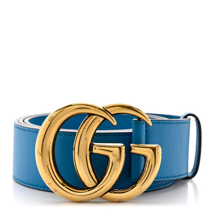 Gucci Calfskin Double G 40mm Belt 90 36 Clear Sky Blue 1 of 3