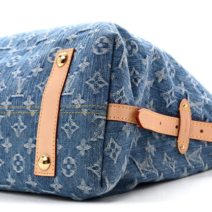 Louis Vuitton Monogram Denim CarryAll MM Blue 21 of 27