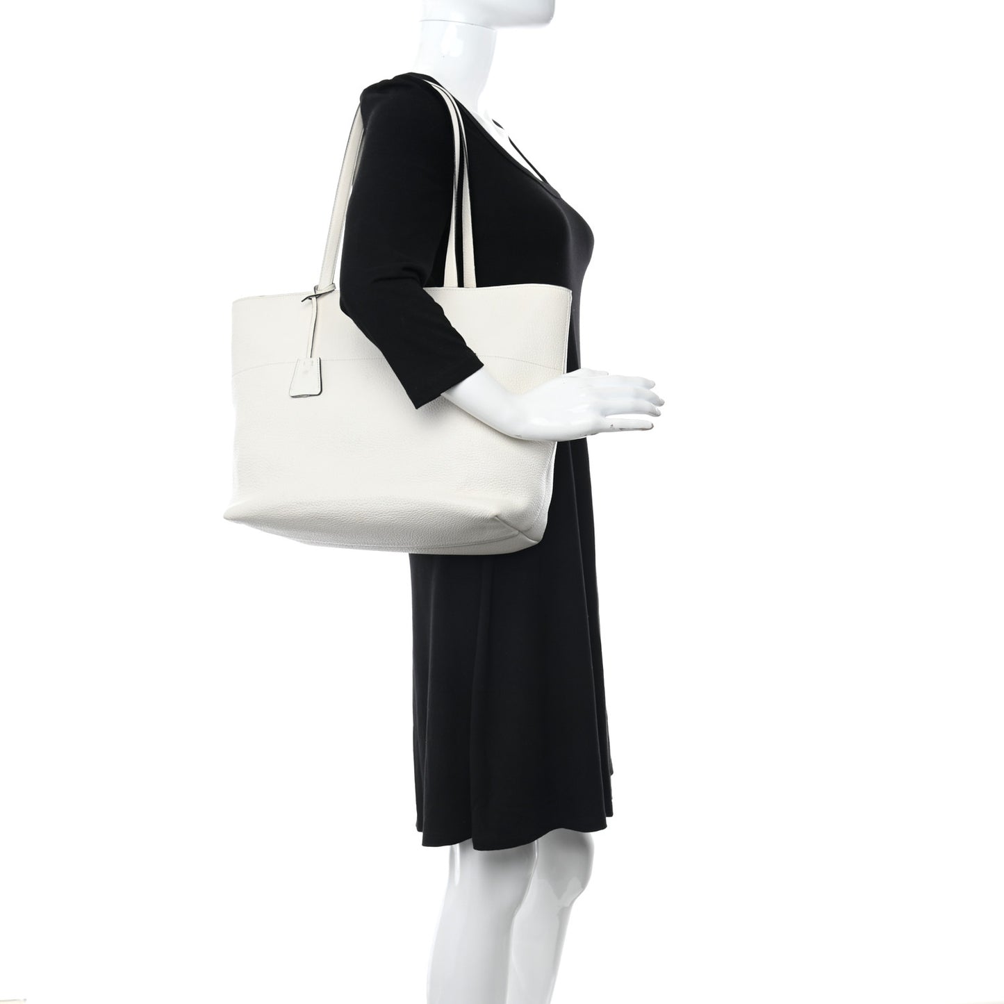 Vitello Phenix Shopping Tote White