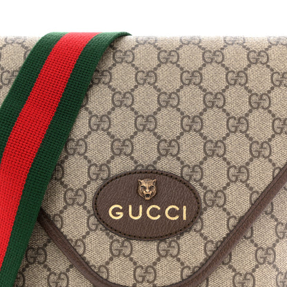 Gucci GG Supreme Monogram Web Medium Neo Vintage Flap Messenger Bag Beige New Acero 8 of 10