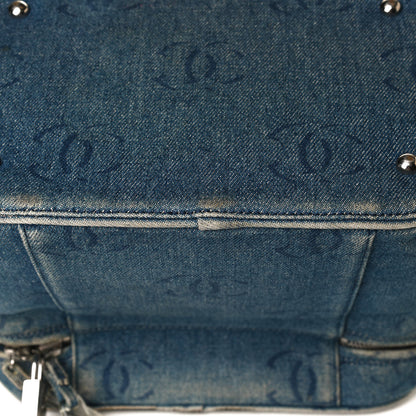 Chanel Denim Vanity Cosmetic Case Blue 18 of 19