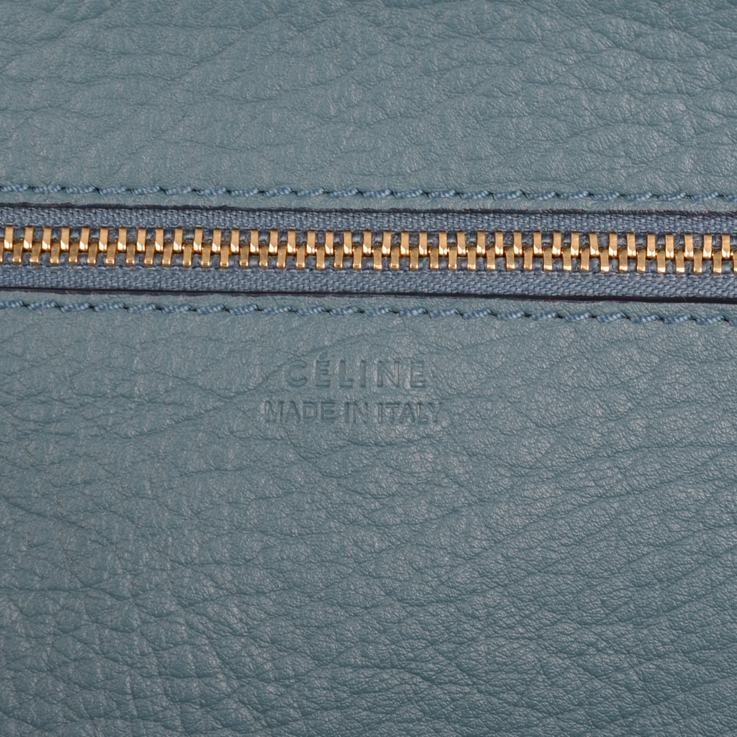 Grained Calfskin Small Tie Knot Tote Denim