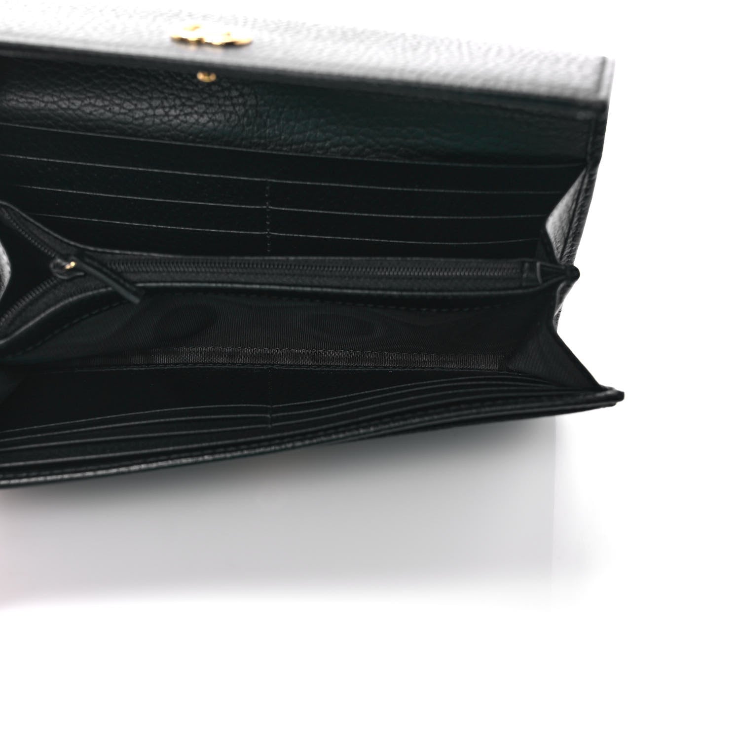 Gucci Dollar Calfskin GG Marmont Continental Wallet Black 4 of 6