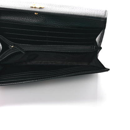 Gucci Dollar Calfskin GG Marmont Continental Wallet Black 4 of 6