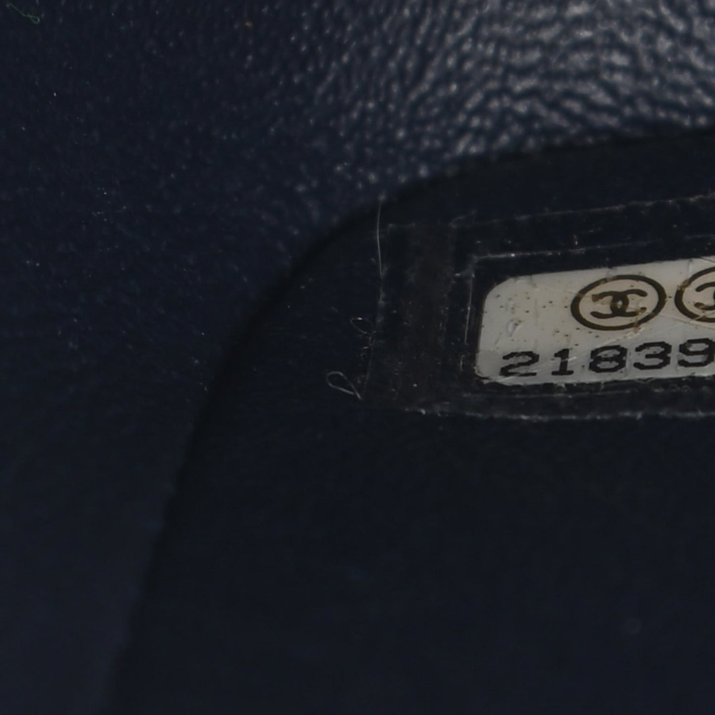 Caviar Quilted Mini Square Flap Navy