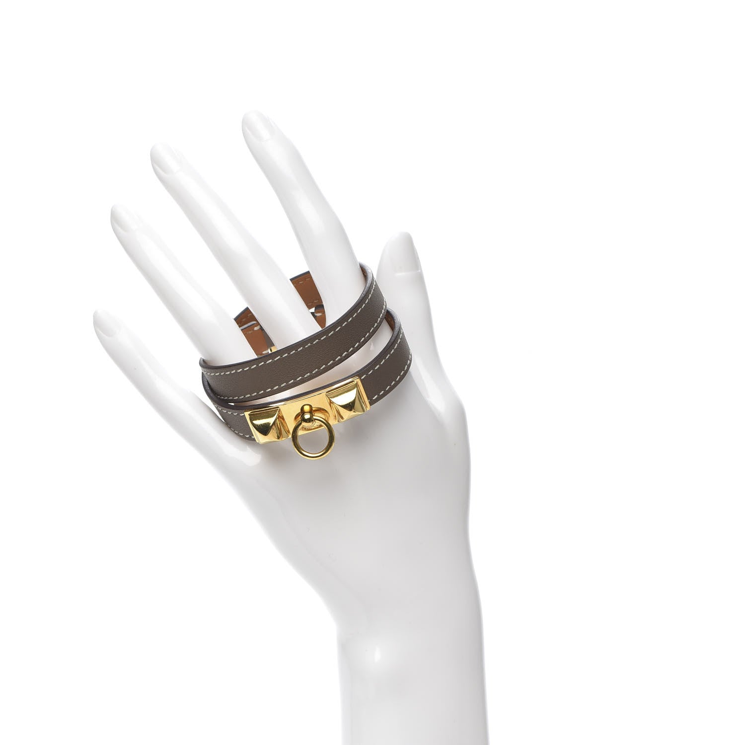 Hermes Swift Rivale Double Tour Bracelet S Etoupe 2 of 6