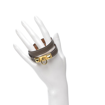 Hermes Swift Rivale Double Tour Bracelet S Etoupe 2 of 6