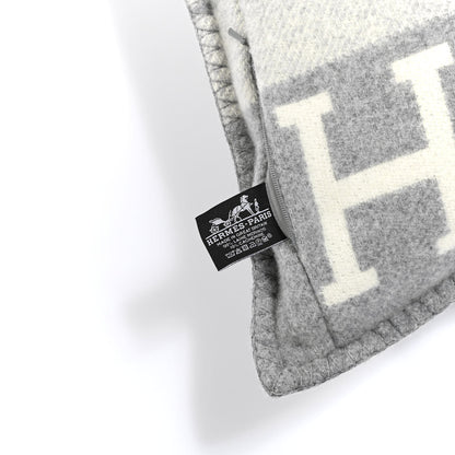 Hermes Wool Cashmere Avalon III Pillow PM Ecru Gris Clair 3 of 3