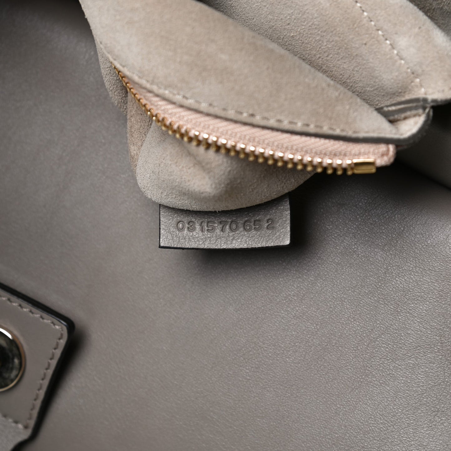 Calfskin Suede Medium Faye Shoulder Bag Motty Grey