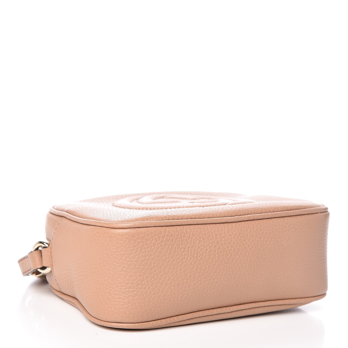 Pebbled Calfskin Small Soho Disco Bag Rose Beige