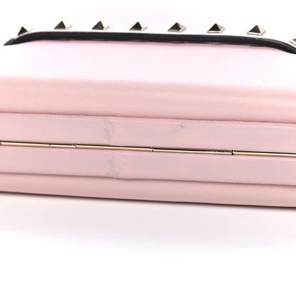 Valentino Garavani Vitello Rockstud Chain Clutch Water Rose 11 of 11