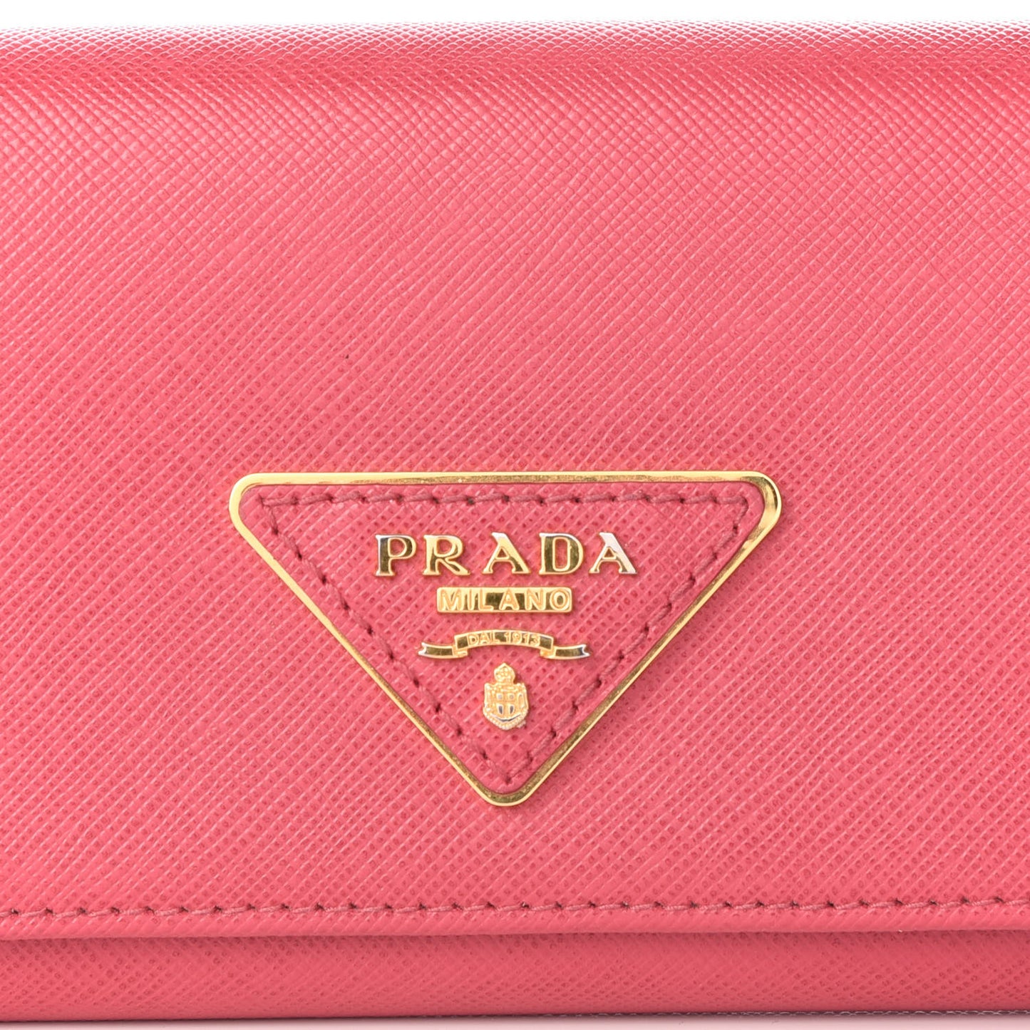 Saffiano Metal Continental Flap Wallet Peonia