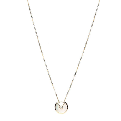 Cartier 18K Yellow Gold Diamond Mother of Pearl XS Amulette de Cartier Pendant Necklace 1 of 5