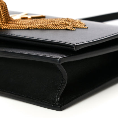 Saint Laurent Smooth Calfskin Classic Monogram Kate Tassel Chain Wallet Black 10 of 21