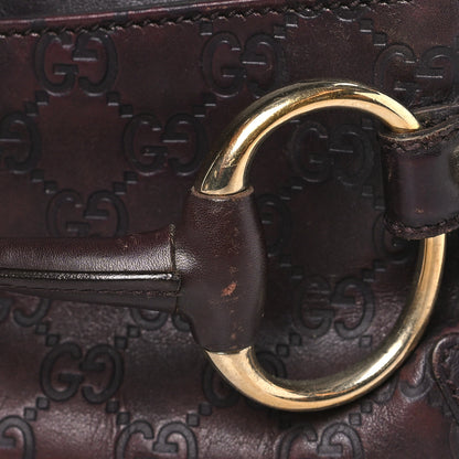 Gucci Guccissima Small Horsebit Chain Clutch Chocolate 11 of 14