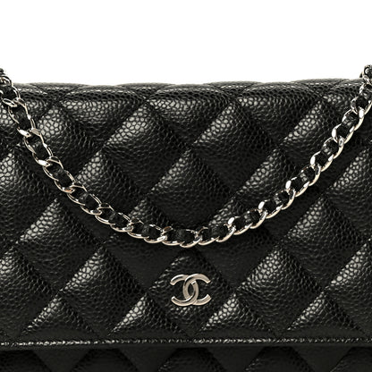 Chanel Caviar Quilted Wallet on Chain WOC Black 8 of 11