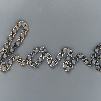 Chanel Calfskin Chain 20s Signe Medium Cosmetic Case Grey 8 of 10