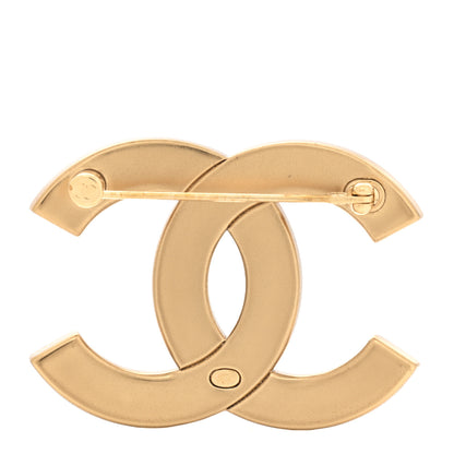 Chanel Metal Crystal Baguette CC Brooch Gold 3 of 5