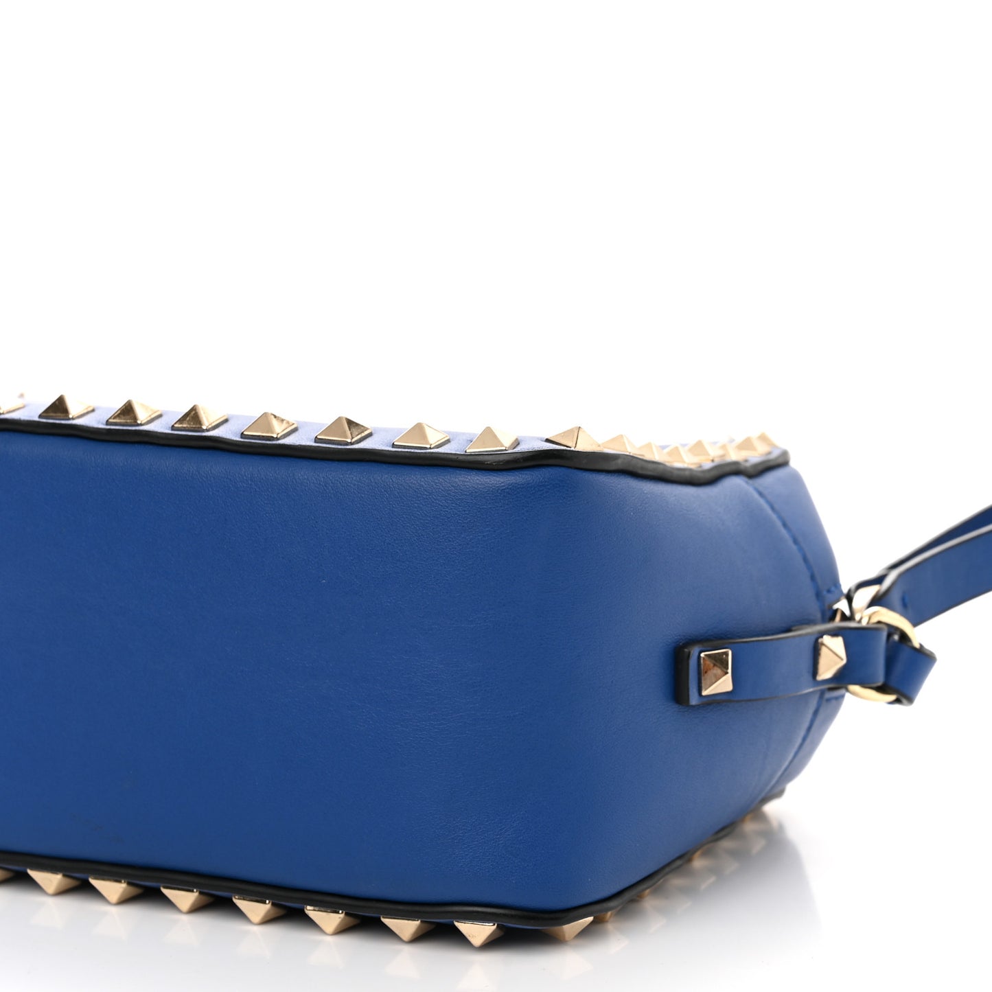 Calfskin Rockstud Camera Crossbody Bag Light Sapphire