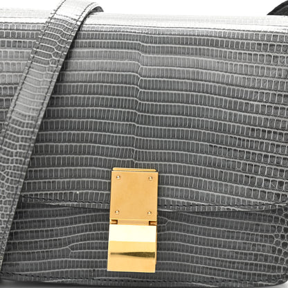 Celine Lizard Small Classic Box Flap Bag Dark Taupe 7 of 9