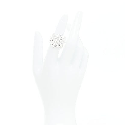 Hermes Sterling Silver GM Chaine d'ncre Enchainee Band Ring 51 5.75 2 of 6
