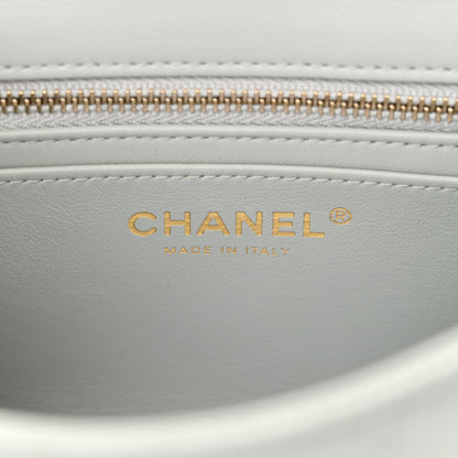 Chanel Lambskin Quilted Mini Pearl Crush Flap Light Grey 6 of 10
