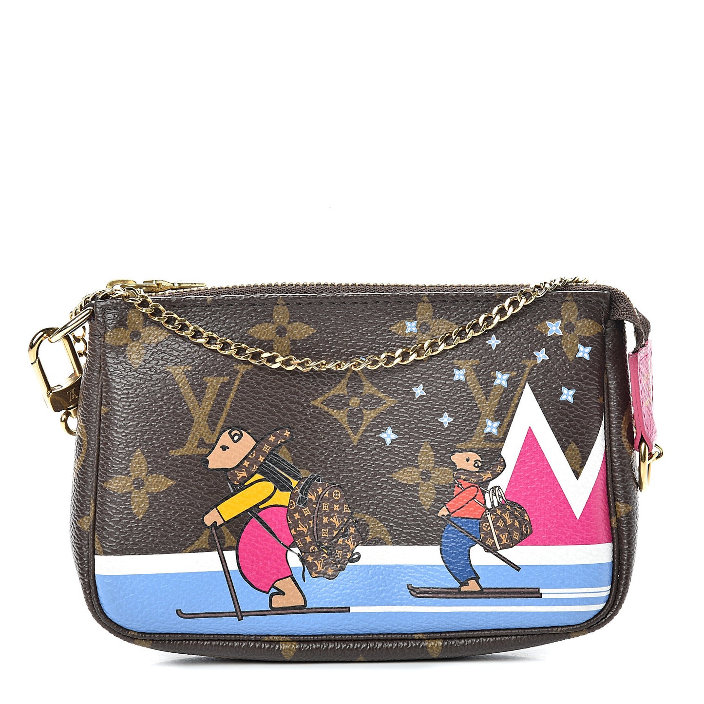 Monogram 2018 Christmas Animation Mini Bears Pochette Accessories