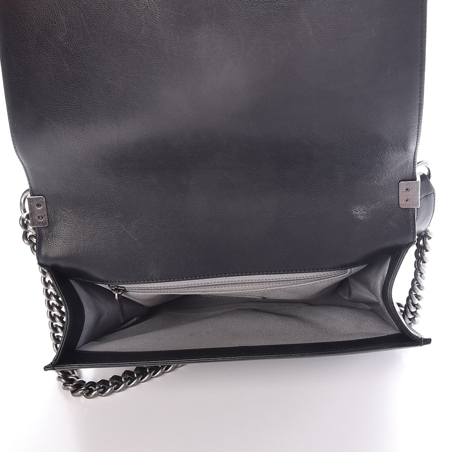 Chanel Calfskin Quilted Double Stitch New Medium Boy Flap Black 5 of 13
