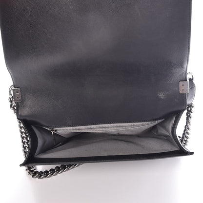 Chanel Calfskin Quilted Double Stitch New Medium Boy Flap Black 5 of 13