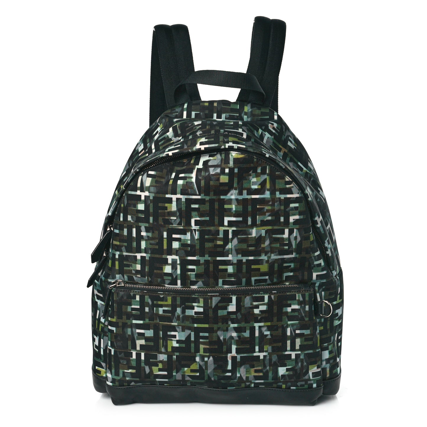 Nylon CamouFF Pouch Pocket Backpack Black Multicolor