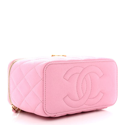 Chanel Caviar Quilted Sweetheart Vanity Case Pink 4 of 11