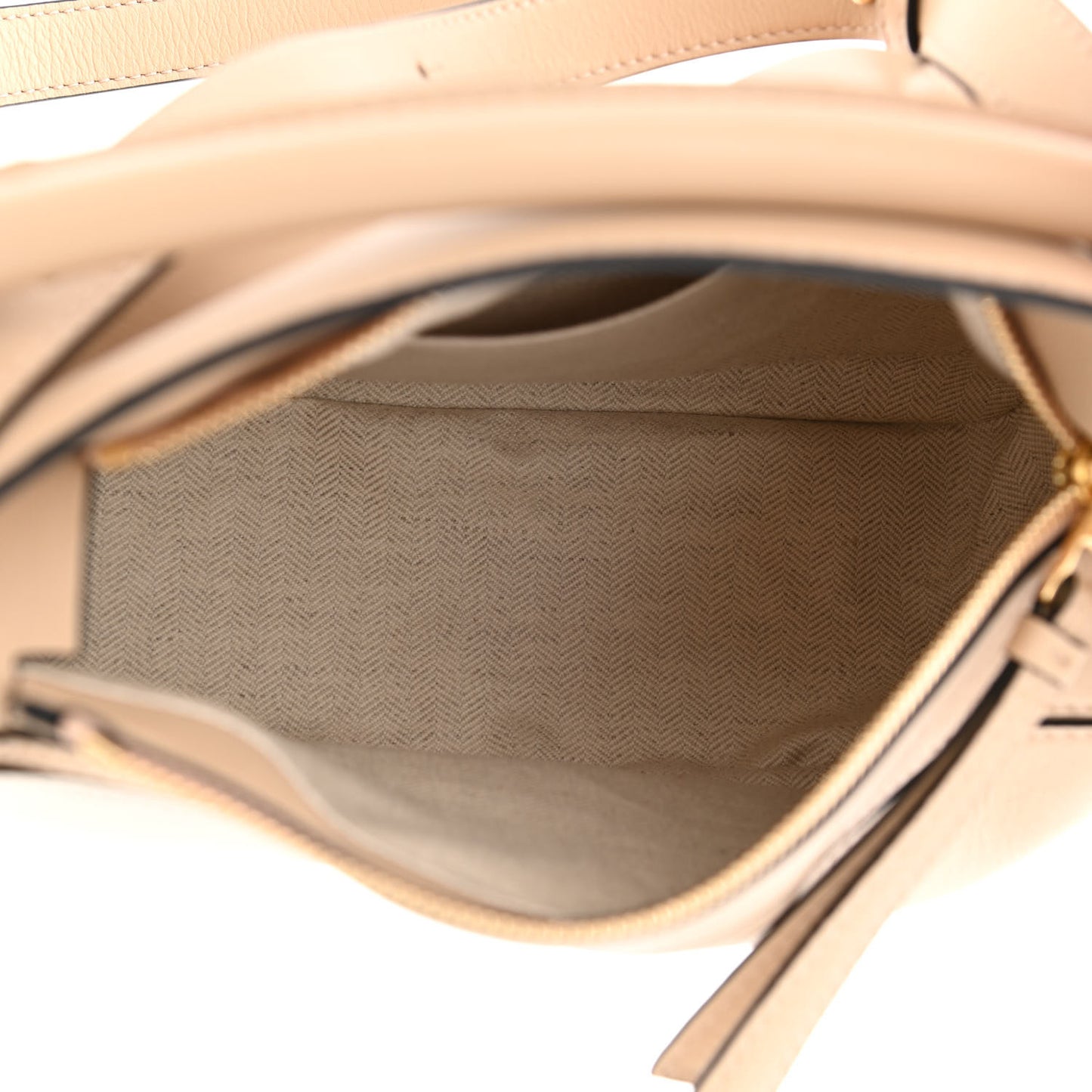 Calfskin Small Puzzle Bag Dusty Beige Soft White