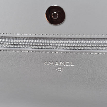 Chanel Caviar Quilted Boy Wallet On Chain WOC Grey 6 of 11