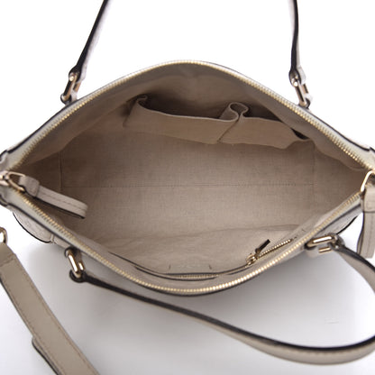 Gucci Guccissima Mayfair Top Handle Satchel Off White 5 of 11