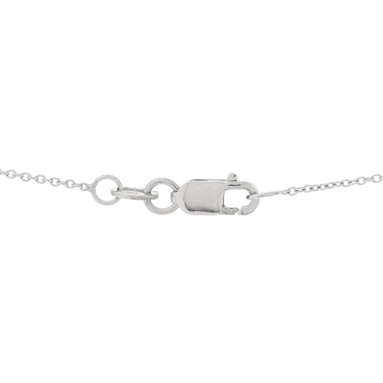 Roberto Coin 18K White Gold Diamond Medium Tiny Treasures Circle Pendant Necklace 3 of 4