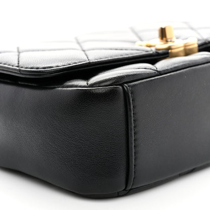 Chanel Lambskin Quilted Small CC Coin Flap Bag Black 9 of 10