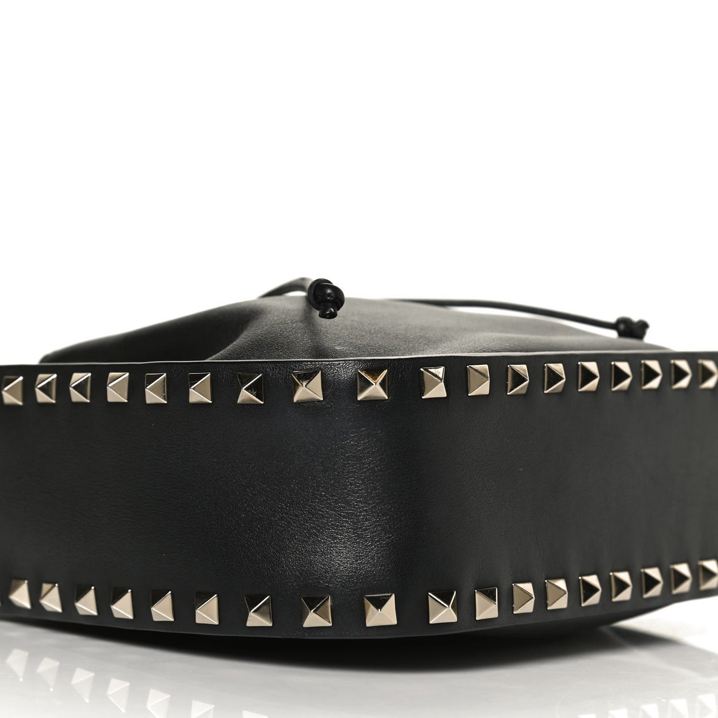 Vitello Rockstud Bucket Bag Black