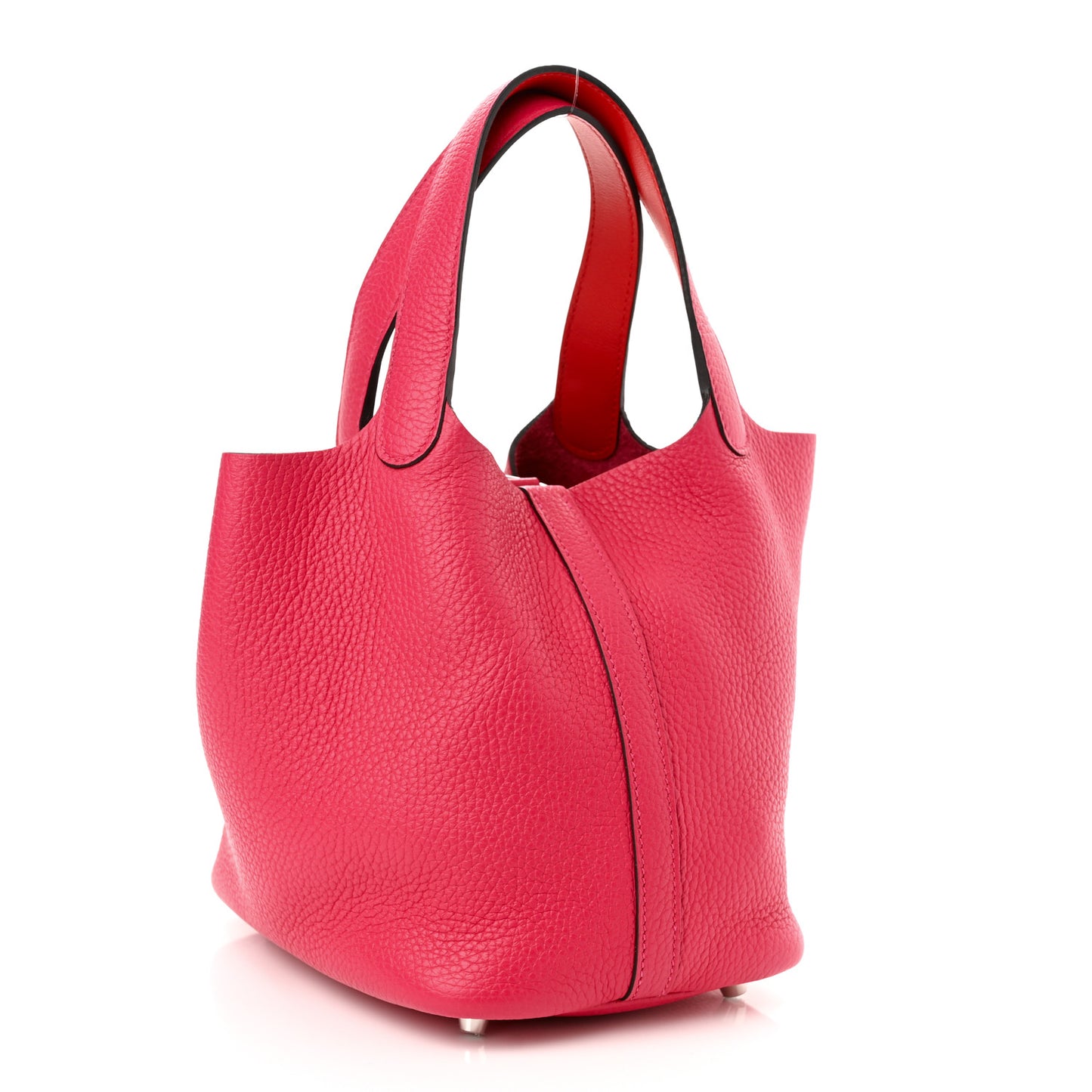 Taurillon Clemence Swift Eclat Picotin Lock 18 PM Rose Mexico Rouge De Coeur