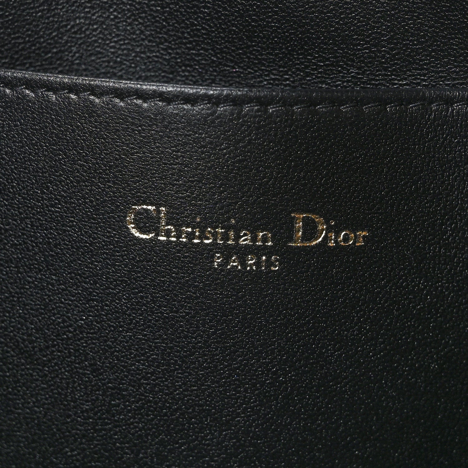 Christian Dior Grained Calfskin Cannage Large Caro Daily Pouch Black 6 of 8