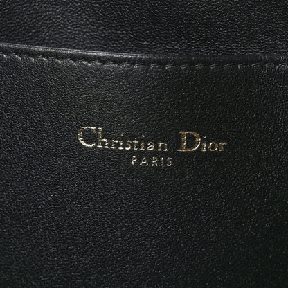 Christian Dior Grained Calfskin Cannage Large Caro Daily Pouch Black 6 of 8