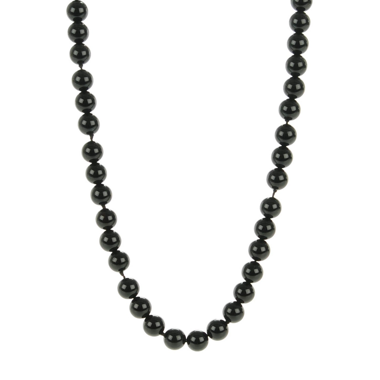 Sterling Silver Black Onyx Bead Toggle Necklace