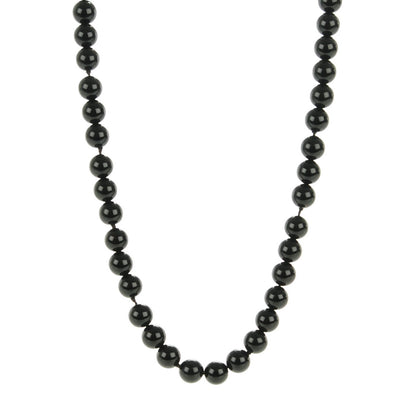 Tiffany Sterling Silver Black Onyx Bead Toggle Necklace 1 of 4