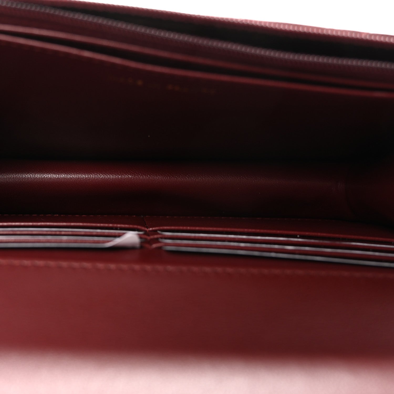 Chanel Lambskin Quilted Top Handle Clutch With Chain Burgundy 5 of 11