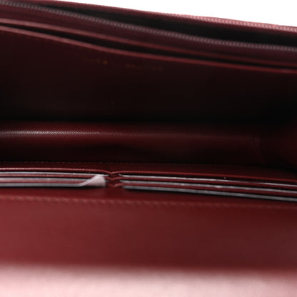 Chanel Lambskin Quilted Top Handle Clutch With Chain Burgundy 5 of 11