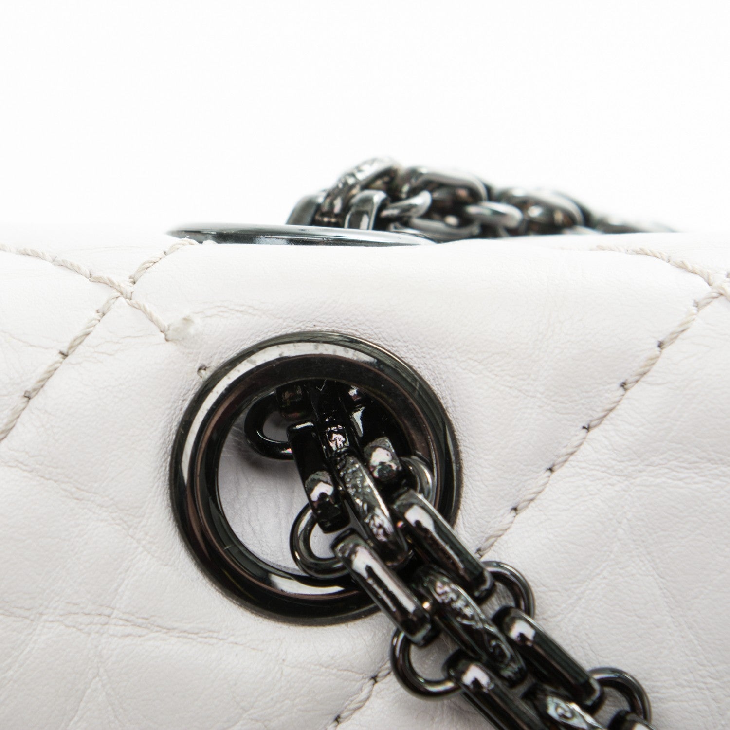 Chanel Aged Calfskin 2.55 Reissue 227 Flap White 11 of 11